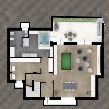 piano interrato taverna nuova configurazione DIMORE UBOLDO classhome nuova costruzione la nuova immobiliare